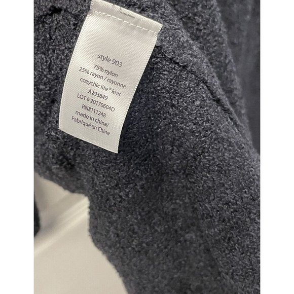 Barefoot Dreams CozyChic Lite®  Wrap Black Long Drape Soft Cardigan L/XL - Picture 4 of 4